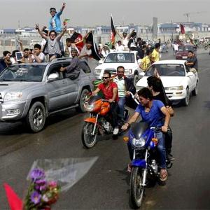 Afghans celebrate football win over India with dancing, gunfire