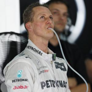 Michael Schumacher shows 'slight improvement'
