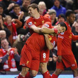 EPL PHOTOS: Gerrard, Sturridge strikes keep Liverpool in title race