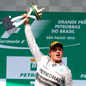 Rosberg wins in Brazil to cut Hamilton's lead