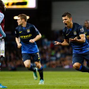 EPL in Pix: Late goals give Man City victory at Villa
