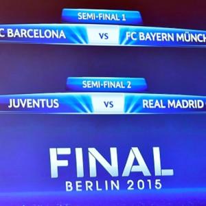 Champions League Semis: It's Barcelona vs Bayern; Juventus vs Real