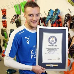 Sensational Jamie Vardy breaks Guinness World Record