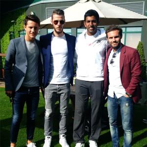 First Look: Bopanna catches up with Man United trio at Wimbledon