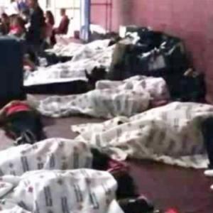 Special Olympics athletes made to sleep on the floor!