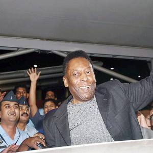 Pele gets warm reception in New Delhi