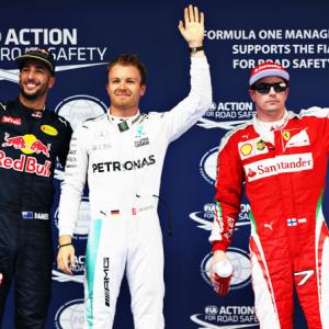 F1 qualifying: Rosberg on pole in China, Riccardio surprise 2nd