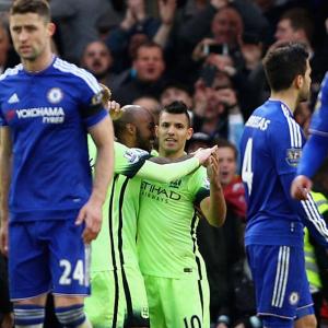 EPL PHOTOS: Aguero hat-trick keeps City on the rise; sinks Chelsea