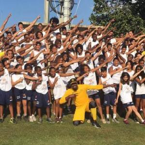 Bolt invites favela kids to training base in Rio