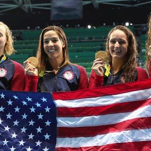 Ledecky takes third gold; Efimova makes second final