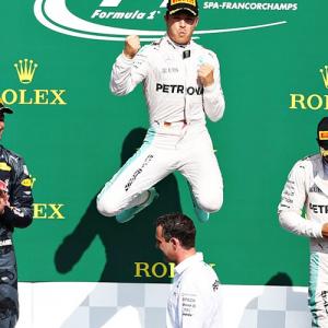 Belgian GP: Rosberg eases to victory, Hamilton third