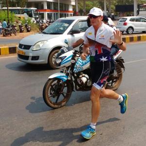 Marathon Man on his Spirit of India run