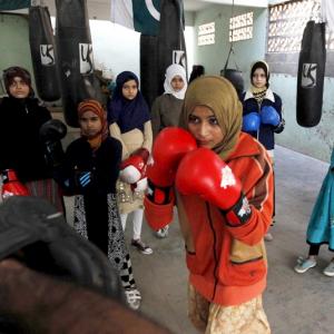 In Pakistan, young female boxers punch through gender barriers