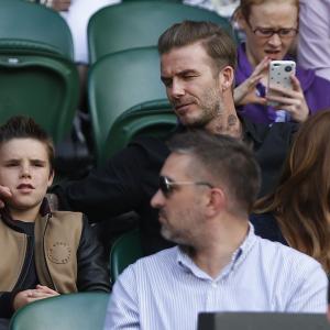 PHOTOS: Beckham, Bradley Cooper on Wimbledon's celebrity court