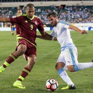 Copa America: Venezuela win puts Suarez-less Uruguay on the brink of exit