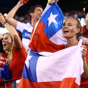 PHOTOS: How Chile rejoiced after beating 'the best'