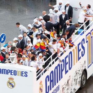 PHOTOS: Kings of Europe Real Madrid take celebrations to the street