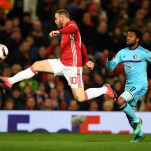 PHOTOS: Rooney ignites Man Utd; Inter slump out of Europe