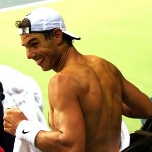 Nadal's intense training session ahead of India tie