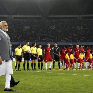 PM Modi graces India's opening Under-17 World Cup match