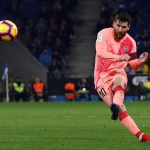 La Liga: Messi shines as Barca thrash Espanyol in derby