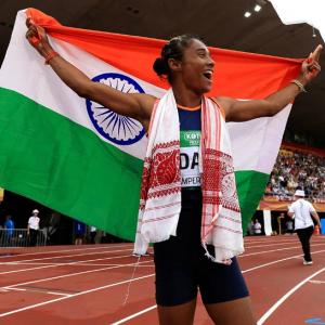 Sprint star Hima donates one's month salary to Assam