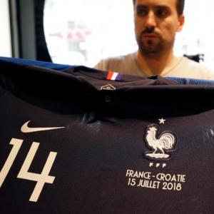 France jerseys a big hit before World Cup final