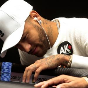 No dives, but bluffs aplenty as Neymar shows poker skills