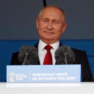 Defiant Putin welcomes World Cup as Russia win
