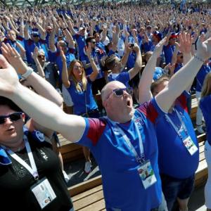 PHOTOS: Iceland fans warm up with Viking clap