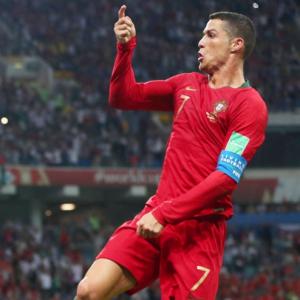 PIX: Hat-trick hero Ronaldo denies Spain in six-goal thriller