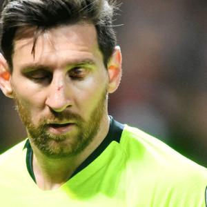 When Messi was left bloodied at Old Trafford