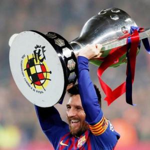 PIX: Messi seals La Liga for Barca; Ronaldo hits 600
