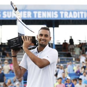 Kyrgios fights off injury to win Citi Open