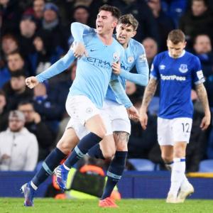 EPL PIX: Man City go top with win at Everton