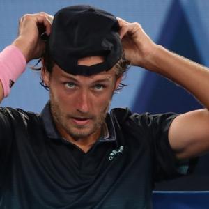 Pouille's best-laid plan goes awry against Djokovic