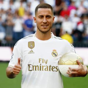 New Madridista Hazard unveiled at Bernabeu