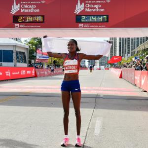Kosgei shatters women's marathon World record
