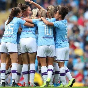 Record crowd watch City women win Manchester derby