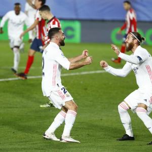 Soccer PIX: Real win Madrid derby; Bayern held