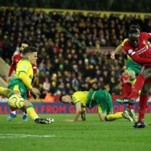 PIX: Mane sinks Norwich as Liverpool go 25 points clear