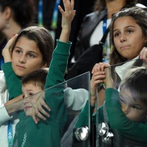 PIX: Federer's children steal the show at Aus Open