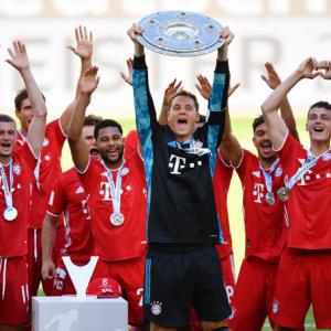 PIX: Bayern demolish Wolfsburg to end season on high