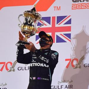 PICS: Hamilton wins crash-marred Bahrain Grand Prix