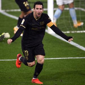 PIX: Messi inspires 10-man Barca to big win at Celta