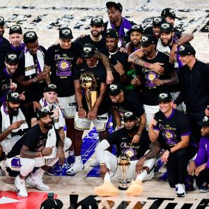 PIX: LA Lakers claim record-tying 17th NBA title