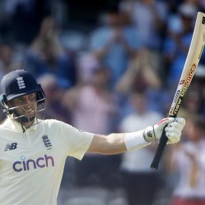PICS: Root's 180 gives England slender lead over India