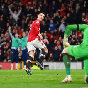 EPL PIX: United up to sixth after 3-1 win over Burnley