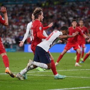 Laser pen, dubious penalty decision mar England win