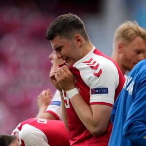 Euro 2020: Denmark's Eriksen 'awake' after collapsing